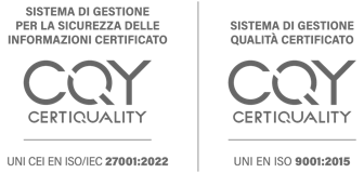 Certificazioni CQY: ISO/IEC 27001:2022 e ISO 9001:2015