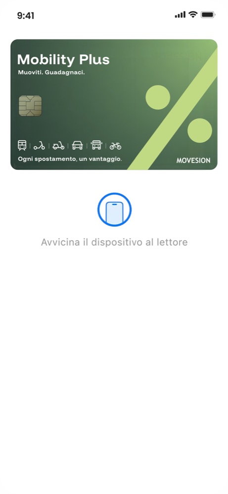 Carta Mobility Plus nell'app
